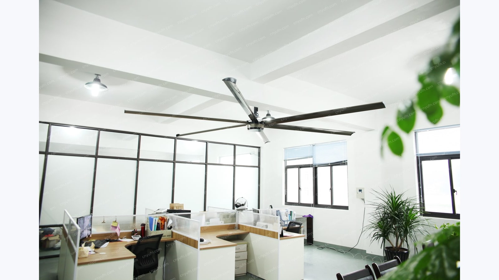 办公室 HVLS 吊扇安装应用