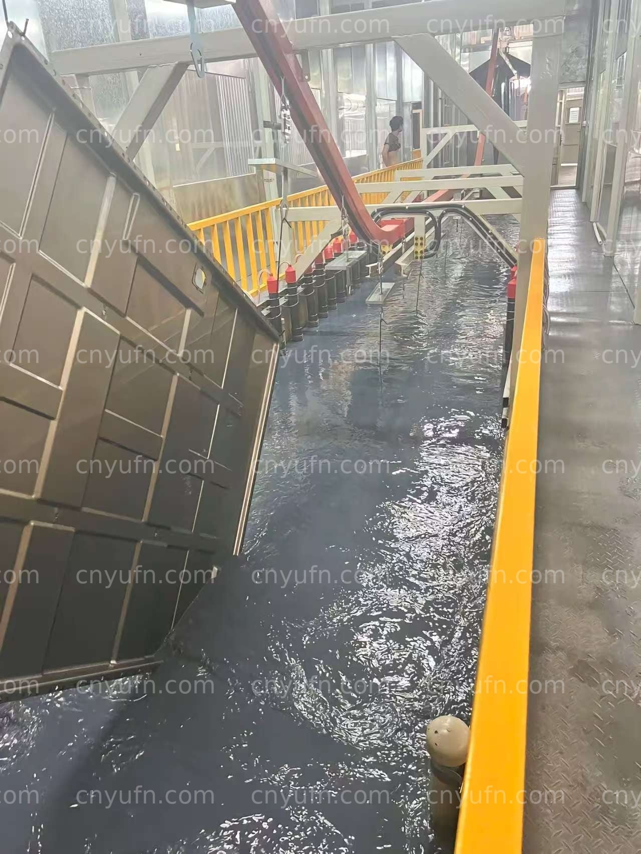 battery pack shield cleaning line