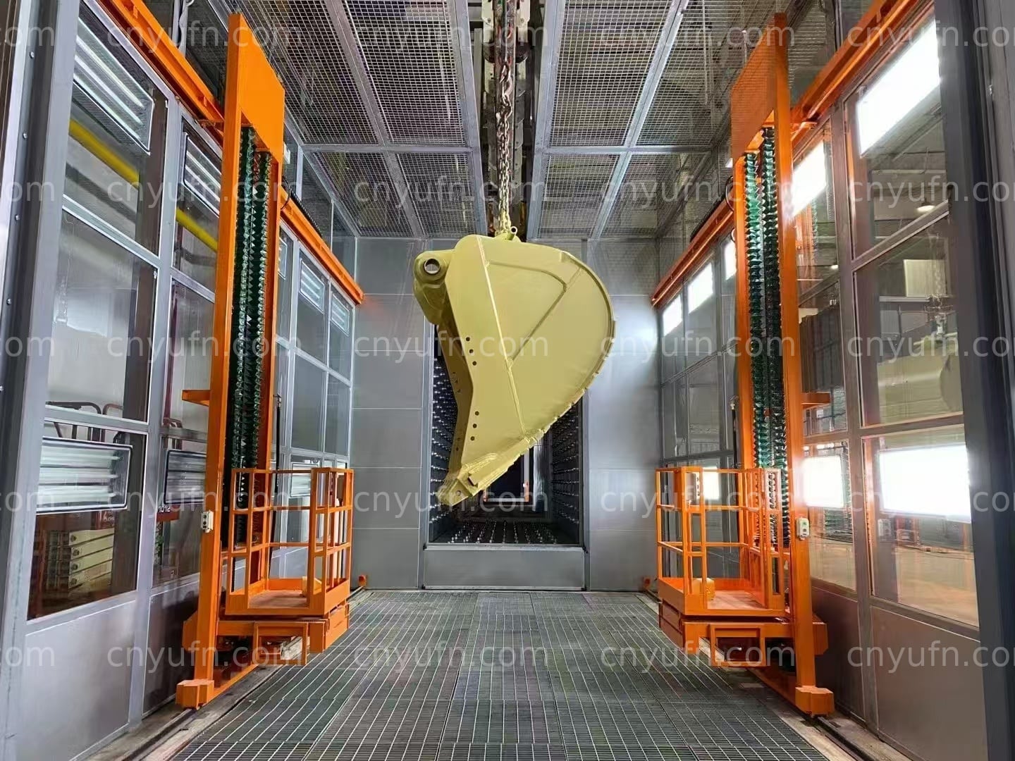excavator parts painting booth