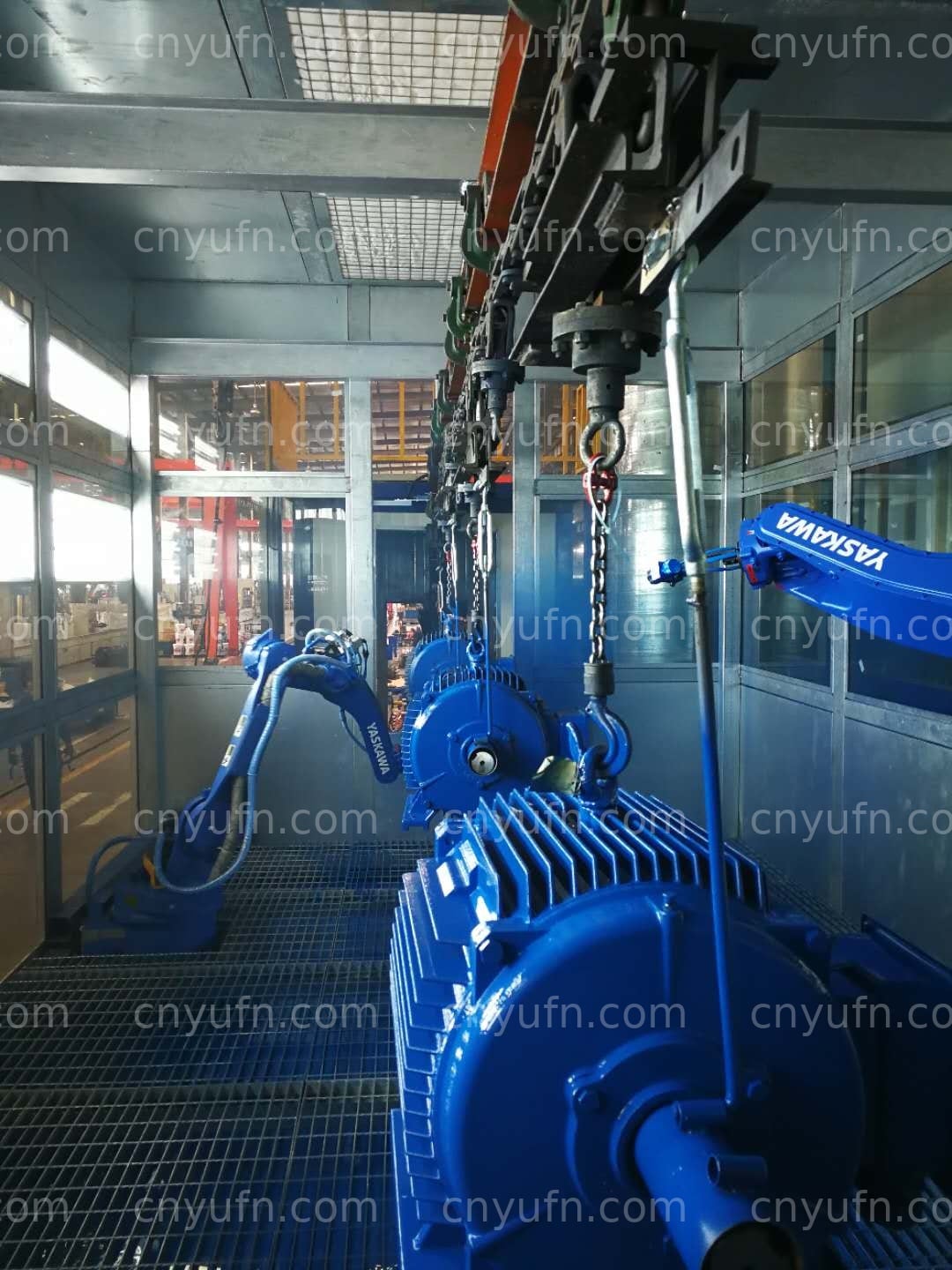 motor pump robotic spray line two