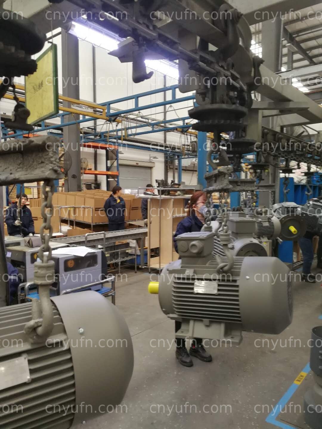 motor spray coating line