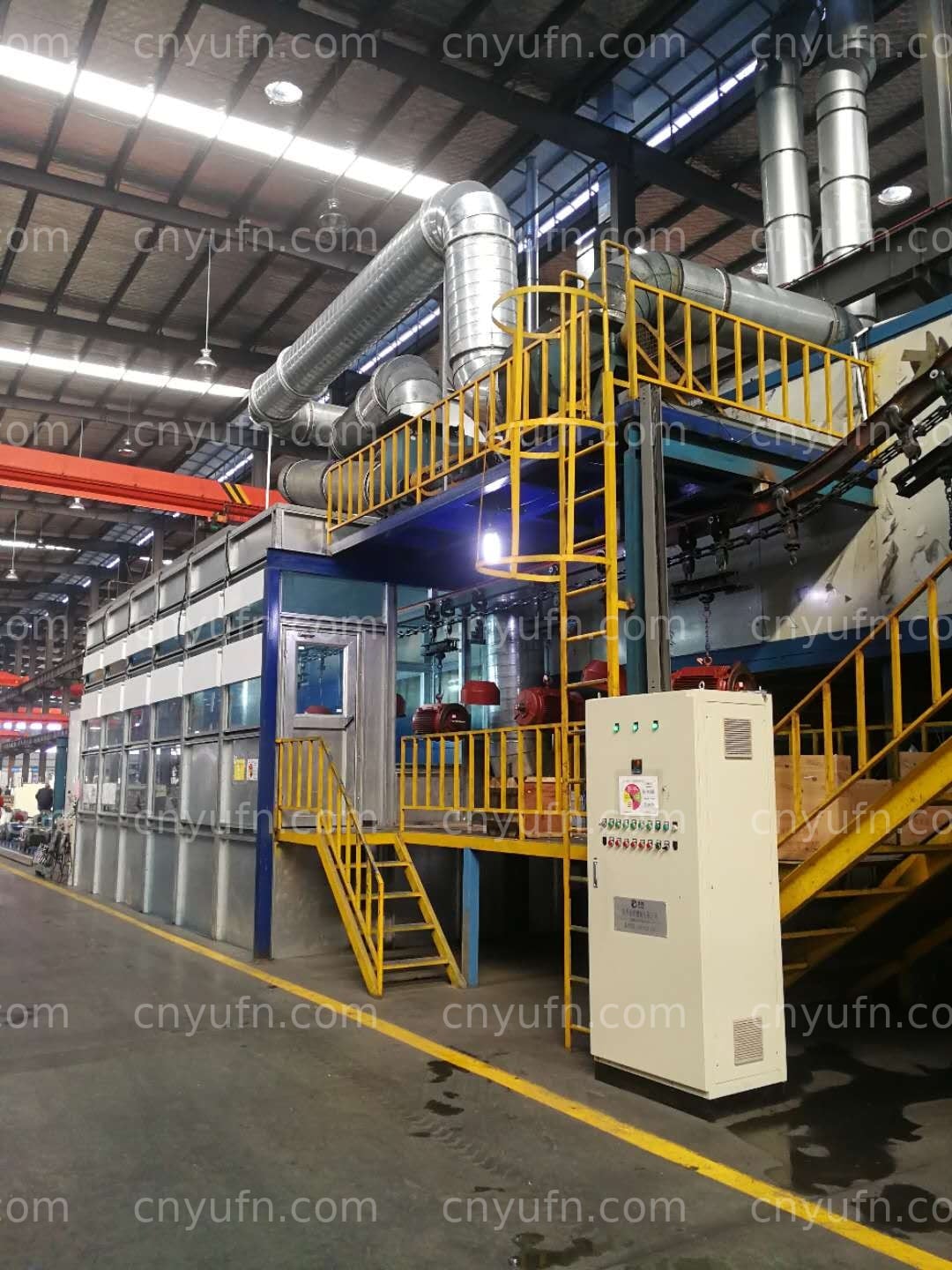 Robotic Spray Line for Motors, Pumps and Industrial Parts Case